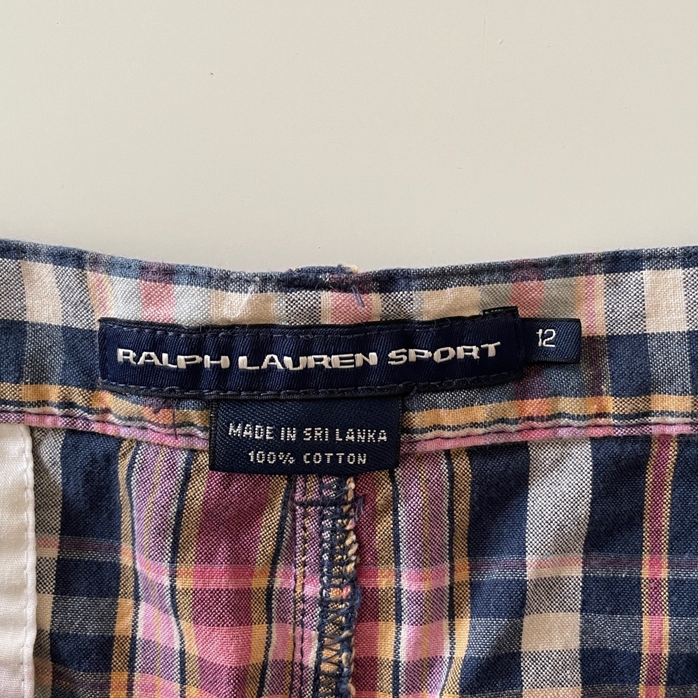 Ralph Lauren Sport Mini Skirt Plaid Faded 
Madras Cotton - Picture 12 of 16